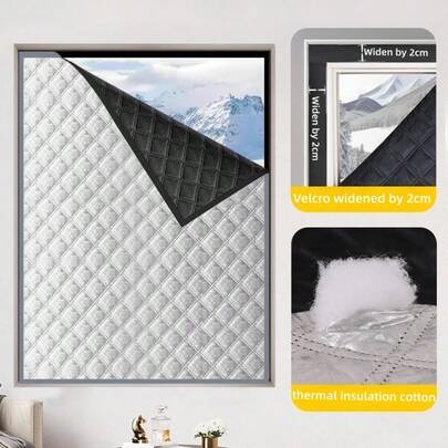 Thickened Quilted Insulated Curtains! Wide Hem Windproof & Cold-Blocking, Winter Window Thermal Insulation Curtains