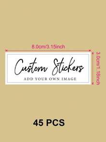 Custom Landscape Rectangular Stickers, Custom Logo Rectangle Stickers For Business Brand, Waterproof Labels, Customizable Photo Stickers, Wedding, Engagement, Birthday, Party Gift Tags, Supplies For Small Business - White-rectangular - View 30