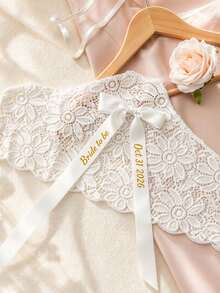 Personalized Wedding Non-Slip Dress Hanger Covers,Custom Monogram Lace Bridal Hanger Covers,Wedding Bride And Bridesmaid Keepsake Gift - Multicolor - View 8
