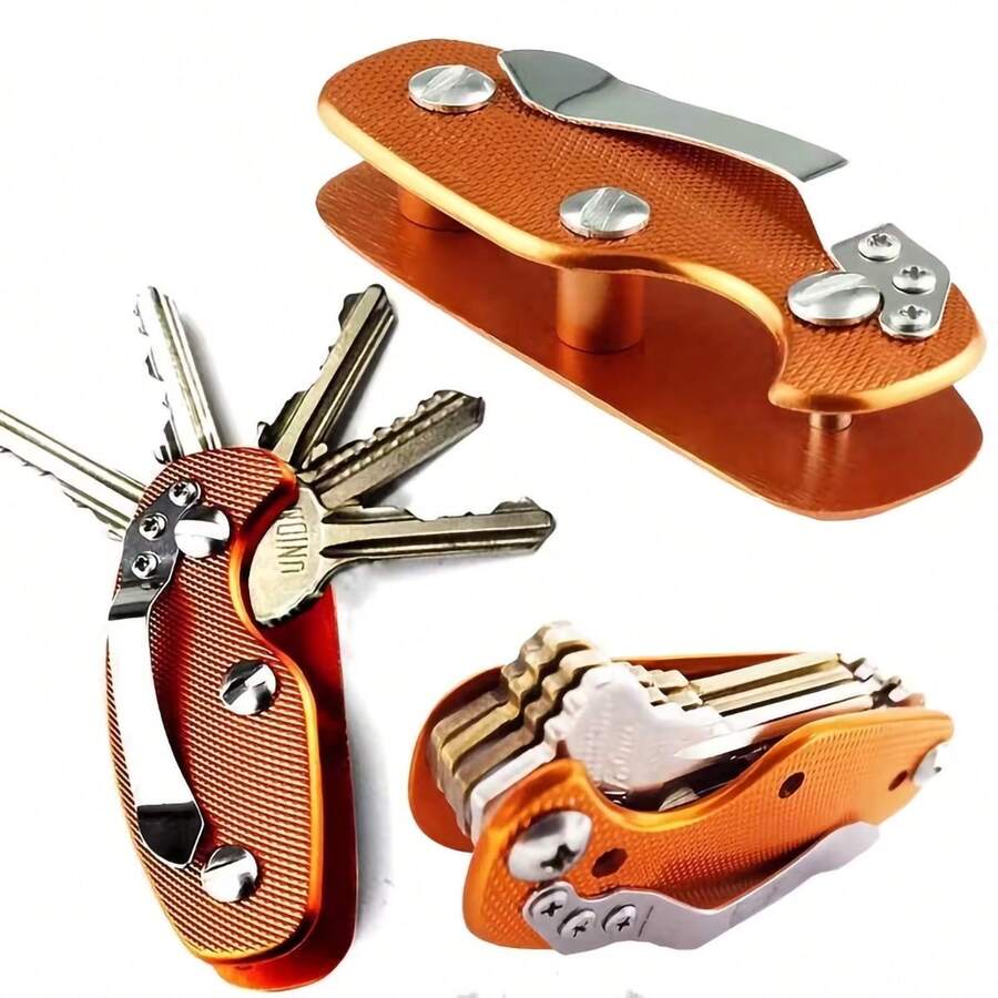 Smart Keychain Portable Fashion Metal Key Organizer - Compact Key Holder For 2-6 Keys, Minimalist Design, Suitable For Daily Commute, Key Wallet Organizer - Key Organizer - View 1