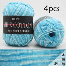 4pcs/200g Luxury Gradient Dyed Thick Colorful Yarn, Soft And Comfortable Texture. Suitable For Hand Knitting And Crochet: Sweaters, Scarves, Coats, Shawls, Hats, Socks DIY And Other Handmade Crafts, Multiple Rich Colors Available. - LOMA - View 15