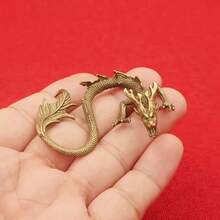 Lucky Brass Dragon Statue - Multifunctional Home And Office Decor, Suitable For Bookshelf Or Desktop Display - A - View 6