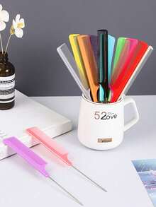 10pcs/8pcs/5pcs/3pcs/2pcs/1pc Children's Professional Hair Styling Tools, Tail Comb, Rat Tail Comb, Parting Comb, Stainless Steel Tail Comb, Anti-Static Hair Brush: Multi-Functional Comb, Suitable For Normal Hair, Can Detangle Hair, Create Various Hairstyles, Candy Color, Ideal Choice For Hairdressers, Salons And Home Use. - Multicolor - View 6