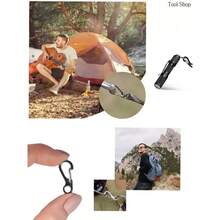 15pcs Mini Alloy Carabiners, Mini Spring Hooks Keychain, EDC Paracord Key Ring, Outdoor Hiking Fishing Camping Backpack Accessories - Question Mark Buckle - View 7
