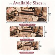 1pc Vintage Decor Desk Mat, Multi-Use Vanity Table Protector, Nail Art Mat, Large Desktop Mouse Pad For Women Bedroom & Office, S/M/L/XL - View 5