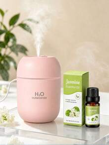 Silent Aromatherapy Diffuser + 10ml Essential Oil, USB Powered Humidifier With LED Mood Light, Long-Lasting Operation - Suitable For Living Room, Bedroom, Office - Perfect Birthday/Graduation/Valentine's Day, New Year Or Christmas Gift - Multicolor - View 4