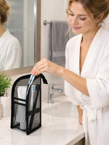 Upright Toiletry Bag, Portable Large Capacity Cosmetic Storage Bag, Semi-Transparent Foldable Makeup Bag, Suitable For Travel And Daily Use - Multicolor - View 10