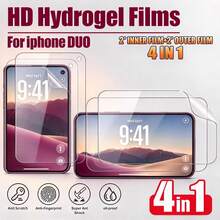 Phone DUO 專用 2+2 套組，內層水凝膠膜 + 外層螢幕保護貼，防指紋水凝膠膜，柔性螢幕保護貼，TPU 材質，防指紋解鎖，防眩光，防反光，非鋼化玻璃 - 2+2 - 查看 1
