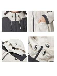 MLB Men's & Women's Basic Series Sports Jacket, Colorblock Utility Hooded Coat 3AWJB0554-43CRD - Off-white/black - View 7