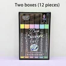 Set 12 Spidol Fluorescent Berkilau, Spidol untuk Menggambar, Menandai, Grafiti, dan Jurnal di Kantor, Ujung Lembut, Badan Segitiga, Tinta Cepat Kering, Warna Cerah, Aliran Tinta Halus, Desain Gaya Hitam, Cocok untuk Anotasi Catatan, Menggambar Kartu Ucapan, Melukis Seni, Ideal sebagai Hadiah Alat Tulis, Hadiah Liburan - Beraneka warna - View 11