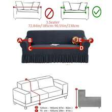 1 Buah Sarung Sofa Kain Fleece Lembut untuk Dekorasi Rumah, Abu-abu Gelap Polos, Dekorasi Rumah, Tersedia Berbagai Ukuran, Lembut dan Ramah Kulit, Sarung Sofa Berpinggiran, Cocok untuk Sofa 1/2/3/4 Dudukan, Sepanjang Musim - Dark Grey - View 16