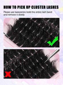 312pcs DIY Single Cluster False Eyelashes Set, D-Curl Lash Extension Kit, 3 Styles Voluminous Fluffy Cat Eye False Lashes, Waterproof Lightweight Single Cluster Eyelashes, Suitable For Daily Makeup, Party, Travel And More Occasions - DD - View 8