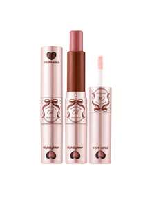 CZEL Kuzhi Dual-Color Multi-Use Lip & Cheek Stick, Lipstick Blush Highlighter Stick, Dewy Korean-Styde Nude Makeup, Portable - A04 - View 7