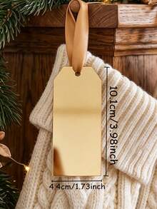 Personalized Christmas Stocking Tag, Custom Mirrored Stocking Tag, Acrylic Name Tag, Christmas Gift Label, Holiday Decor - Multicolor - View 7