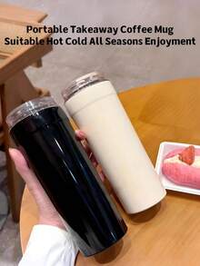 550ml Highly Attractive Antibacterial Stainless Steel Insulated Coffee Cup, Durable And Drop-Resistant, Suitable For Office Workers, Teachers, Drivers, Home Use, Etc. - Multicolor - View 8