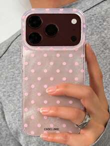 Casing Ponsel IMD Glitter Polka Dot Pink Sederhana dan Lucu Kompatibel dengan iPhone 18 Pro Max 18 Pro 17 Pro Max 17 Pro 17 16 Pro Max 16 Pro 16 15 Pro Max 15 Pro 15 14 Pro Max 14 Pro 14 13 Pro Max 13 Pro 13 12 11 Fashion Berkilau Gelombang Air Tidak Beraturan Pelindung Belakang Lembut - Bintik-bintik merah muda - View 4