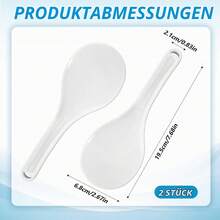 2-Pack White Rice Scoops Measuring 7.5 Inches, Non-Stick Plastic Utensil For Serving Rice In Kitchen And Catering Spaces. - View 2