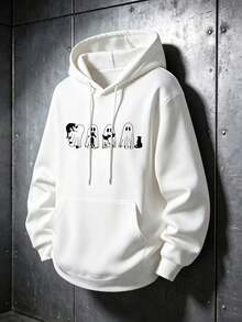 Sudadera con capucha nueva para hombre, diseño con estampado creativo, ropa otoño‑invierno, excelente opción de regalo - Blanco - Ver 1