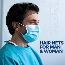 24 Inches Hair Nets Elasticity Invisible Elastic Mesh For Food Service, Black Hair Net For Ballet Bun - View 7