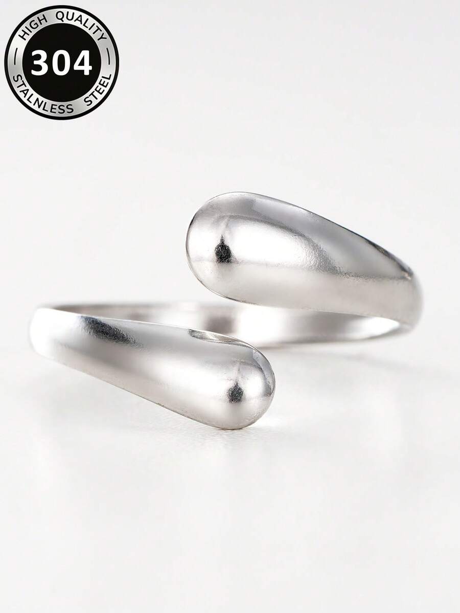 1pc Fashionable Ring For Women, Wedding Engagement Party Jewelry, Valentine's Day Gift - Silver - View 1