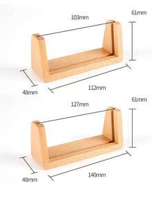 Custom Acrylic Photo Frame, Personalized Wooden Base Calendar Stand U-Shaped Postcard Desktop Wooden Base, Suitable For Anniversary, Birthday, Christmas, Modern Minimalist Office Desktop Decor, Multi-Purpose Photo Display, 2D Flat - Multicolor - View 8