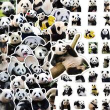 50 st panda- och blomklistermärken, söta panda- och blommönster, vattentäta dekaler för bärbara datorer, vattenflaskor, resväskor och pyssel, roliga dekorativa klistermärken för djur- och naturover, perfekt present för daglig användning - Multifärgad - Visa 2