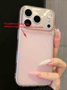 奢華半透明透明相機保護軟手機殼，相容 iPhone 18ProMax 18Pro 17 Pro Max 17 16 15 14 13 Pro Max，鏡頭保護後蓋 - 粉色 - 查看 5