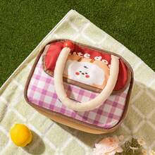 1pc Double Layer Insulated Lunch Bag, Handheld Meal Box, Breakfast Thermal Bento Bag With Thickened Aluminum Foil For Office Workers - Multicolor - View 7