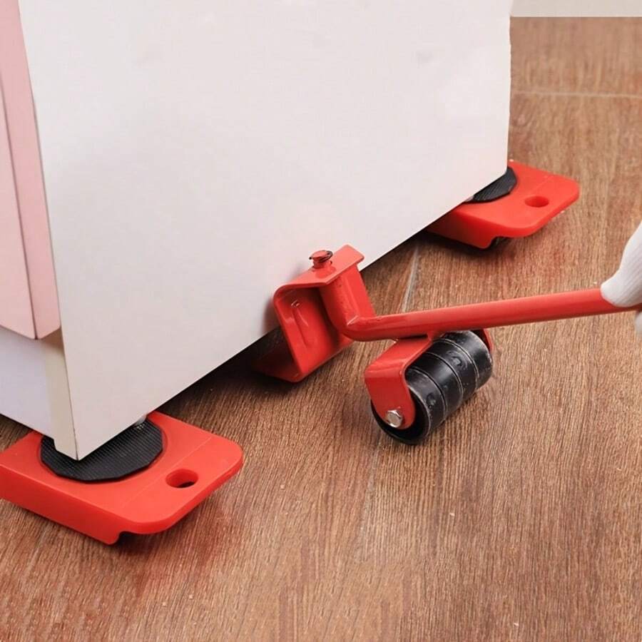 1 Set Furniture Moving Slider Kit, Heavy Duty Furniture Lifter With 4 Caster Pads, 360° Rotating Mover, Suitable For Sofa, Cabinet, Refrigerator And Various Home Appliances, Floor Protection, Easy To Operate By One Person