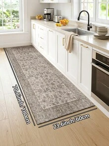 DAJIANG 1pc Bohemian Vintage Style Kitchen Rug, Non-Slip Rubber Backing, Washable Thick Kitchen Mat, Suitable For Hallway, Laundry Room, Holiday Room Decor, Entryway, Bathroom & Kitchen Decor - Multicolor - View 15
