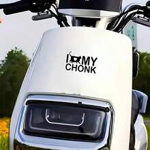 I Love My Chonk - Cute Cat & Heart Design Vinyl Sticker, High-Transparency, Scratch-Resistant Decor For Cars, Motorcycles, Trailers, ATVs, Windows & Laptops - PVC Material, Cat Lover Gift|Playful Cat Design|Scratchresistant Sticker - Multicolor - View 8