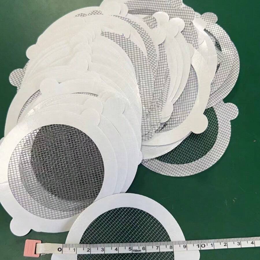 5pcs Disposable Shower Drain Hair Catcher Stickers, Round Peel-Off Drain Filter Mesh With Pull Handle, Bathroom Sink Hair Catcher Anti-Clogging Accessory - Multi-color - View 1