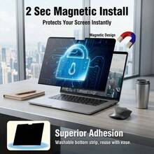 Magnetic Privacy Screen Protector For Macbook Air 15 Inch (2023-2025, M2, M3, M4, M5) - Removable Anti-Glare Privacy Filter For Laptop, Suitable For Office, Airport, Cafe And Other Public Places - View 3