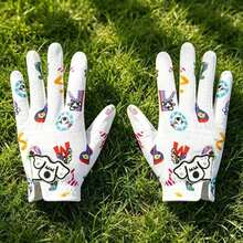 Teenager Golf Gloves Anti-Slip Breathable Durable Cartoon Cute - Black - View 7