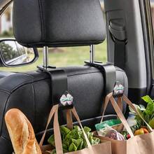 2pcs Cute Colorful Flower Bowknot Car Seat Hooks Hidden Multifunctional Creative Small Hooks - A - View 3