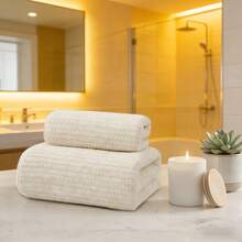 Towel & Bath Towel Sets - Pink - View 4