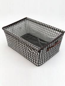 2/5pcs Foldable Fabric Storage Boxes With Lid And Handle, Durable Non-Woven Material, Suitable For Wardrobe, Bedroom, Dorm, Camping And Travel, Classic Space-Saving Closet Organizer, Underbed Storage - Multicolor - View 5