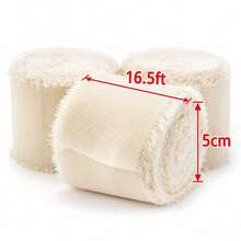 4 Rolls/1 Roll Pink Chiffon Ribbon, Soft Sheer Fabric Gift Wrapping Ribbon, Elegant Frayed Edge Design, Romantic Decorative Ribbon, Suitable For Gift Boxes, Wedding Invitations, Bouquet Wrapping, DIY Crafts, Party Decorations, And Christmas, Birthday, Valentine's Day, Halloween, Christmas And Other Holiday Handmade Wrapping Materials - Multiple Styles - View 9