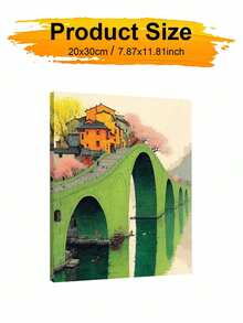 DIY Ancient Stone Bridge Landscape (Frameless Or Framed 8x12 / 16x20 Inches) Paint By Numbers Kit(Acrylic) Arts & Crafts For Adult Beginners, Home Wall Decor, And Holiday Gifts For Relaxing And Creative Hobby - Sets - View 9