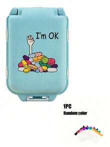 8-Compartment Portable Multi-Layer Pill Box With "I'm Ok" Text, Travel Moisture-Proof Medication Storage Box, Reusable Pill Organizer Suitable For Men And Women, Daily Medication Planner Bag, Travel Medical Kit, Portable First Aid Kit, Essential Accessory For Home, Travel, Dorm, Suitable For Vitamins, Medications And Supplements, Essential For Outdoor, Office And School - Multicolor - View 13