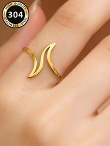 1pc Fashionable Ring For Women, Wedding Engagement Party Jewelry, Valentine's Day Gift - 1# - View 2