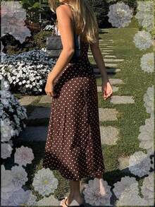 Women Short Dresses - Brown - View 3