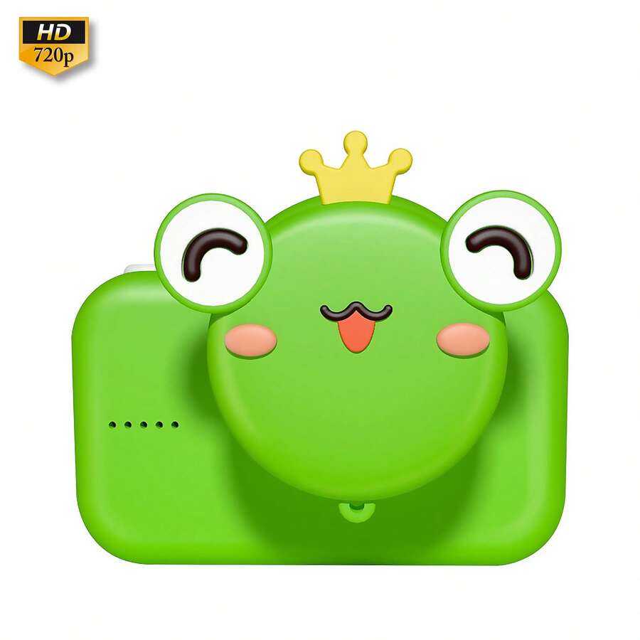 Dam كاميرا الأطفال A1 للصور والفيديوهات. تصميم الضفدع. 20 ميجابكسل وفيديو عالي الدقة. كاميرا خلفية للصور الشخصية. - مشاهدة 1