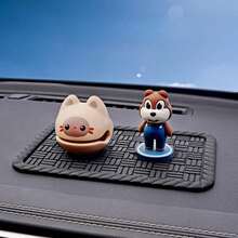 Alfombrilla antideslizante de PVC resistente a altas temperaturas para consola central de coche, no pegajosa y sin deformación en el calor del verano, almacenamiento universal para teléfonos, llaves y artículos diversos, organiza los accesorios de la consola central de tu coche - 1 pieza - Ver 2