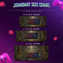 Moonlit Frog Circle Extended Mouse Pad, Enchanted Forest Firefly Mushroom Animal Painting Large Desk Mat, Stitched Edge Smooth Cloth & Natural Rubber For Office Gaming Home Study Workspace, 3 Sizes Available - View 5