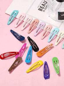 20pcs Bagged Women's Y2K Candy Color Random Mixed Sweet Cool Cute Girly Oil Drip Colorful Small Hair Clips Side Clips Hair Clips Fashion Versatile Hair Accessories Suitable For Daily Wear Outfits Matching Accessories Headwear BB Clips - Multicolor - View 2