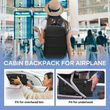 Large Capacity Men's Backpack, Lightweight Carry-On Bag, Airline Approved Travel Backpack, Carry-On Luggage With Shoe Compartment And Organizer Pockets, Waterproof Multifunctional Weekend Travel Backpack, Suitable For Travel And Business, Fashionable Travel Backpack - Multicolor - View 8
