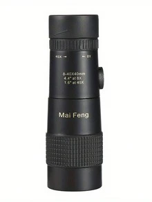 1 قطعة تلسكوب أحادي العين 8X40 عالي الدقة مع حامل هاتف ذكي وحامل ثلاثي صغير، تلسكوب أحادي العين محمول برؤية ليلية منخفضة الإضاءة مناسب لمراقبة الطيور والصيد والتخييم والحفلات الموسيقية والسفر، هدية خارجية للبالغين - متعدد الألوان - مشاهدة 9