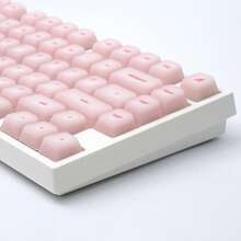 ATTACK SHARK SK01 113 Keys Full Keycaps Set, Double Shot, Cherry Profile, Ergonomic, PC+Silicon Untuk Keyboard Gaming TKL ANSI 21/87/100/104/108 Tombol Tipe Cross Mekanik/Magnetik, Warna Pink - View 6