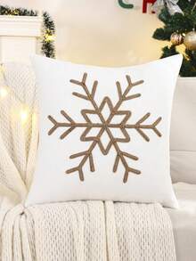 1pc/2pcs Christmas Pillow Case Christmas Tree Jute Rope Embroidery Sofa Living Room Bedroom Home Decor Party Holiday Gift - White - View 9